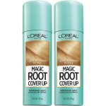 L\'Oreal Paris Hair Color Magic Root Cover Up Temporary Colored Concealer Spray for Gray Roots, Lightweight formula, Ammonia and Peroxide Free, Light to Medium Blonde, 2 count