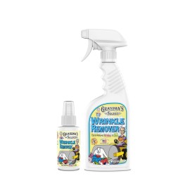 Grandma\'s Secret Wrinkle Remover - Wrinkle Release Spray, Odor Eliminator, and Fabric Refresher Spray - Chlorine and Bleach Free - 16 oz & 3 oz Travel Size Combo
