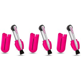 CarbonKlean Peeps Glasses Cleaner - for Eyeglasses, Reading Glasses, and More - Lens Cleaner with Carbon Microfiber Tech - Injected Pink- 3 Count