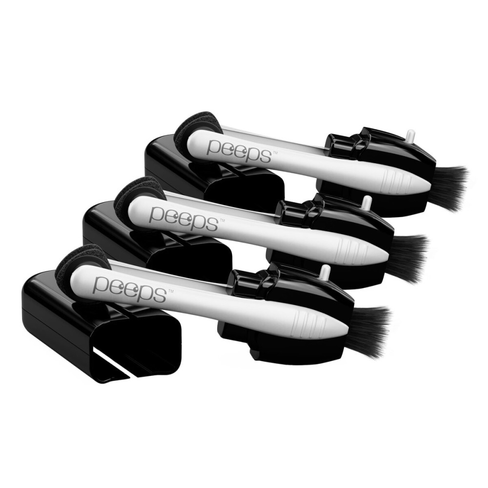 CarbonKlean Peeps Glasses Cleaner - for Eyeglasses, Reading Glasses, and More - Lens Cleaner with Carbon Microfiber Tech - Black - 3 Count