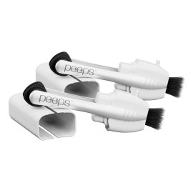 CarbonKlean Peeps Eyeglass Lens Cleaner - Efficient and Durable Carbon Microfiber Technology - Exclusively Used by NASA - 500 Uses (White, 2 Count (Pack of 1))