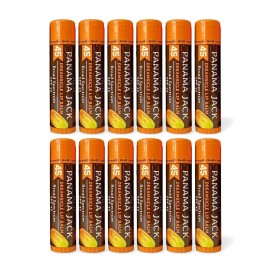 Panama Jack Sunscreen Lip Balm - SPF 45, Broad Spectrum UVA-UVB Sunscreen Protection, Prevents & Soothes Dry, Chapped Lips, Dreamsicle, 12-pack