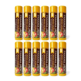 Panama Jack Sunscreen Lip Balm - SPF 45, Broad Spectrum UVA-UVB Sunscreen Protection, Prevents & Soothes Dry, Chapped Lips, Mango, 12-pack