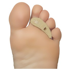 Steins Hammer Toe Crest Cushion and Buttress Pad Reduces Pressure from Calluses and Hammer Toes, Small Left, Beige, 3 Count