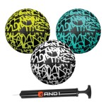 AND1 Mini Basketball Set for Kids (Deflated w/ Pump Included): - 3 Pack of Premium Youth Size Basketballs, Easy to Grip, Shoot & Dribble, Made for Indoors and Outdoors, Graffiti
