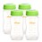 Matyz 4-PACK Breastmilk Storage Bottles With Lids (Green, 8oz Each) - Wide Mouth Breastmilk Collection Storage Bottle - Leakproof Breast Pump Bottle for Spectra Medela Philips Breast Pumps