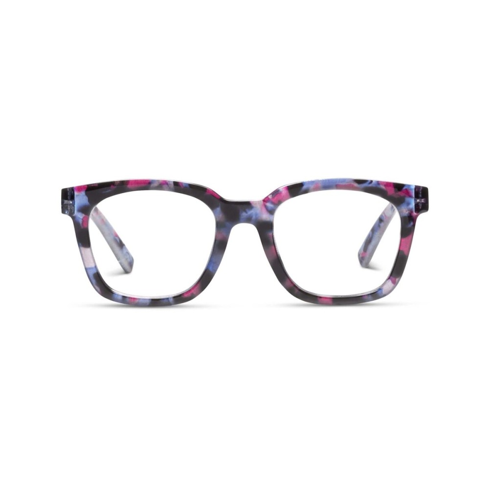 Peepers by PeeperSpecs Women\'s to The Max Square Blue Light Blocking Reading Glasses, Pink Quartz, 49 + 0