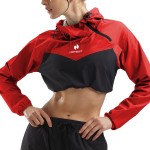 HOTSUIT Sauna Jacket for Women Odorless Sweat Jacket for Women Weight Loss Anti Rip Sauna Suit for Workout Gym, Red, XL