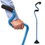 StrongArm Comfort Cane + Self Standing Lightweight Adjustable Walking Cane + Stabilizes Wrist & Provides Extra Support & Stability + Ergonomic Forearm Grip + Canes for Men & Women