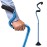 StrongArm Comfort Cane + Self Standing Lightweight Adjustable Walking Cane + Stabilizes Wrist & Provides Extra Support & Stability + Ergonomic Forearm Grip + Canes for Men & Women