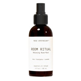 Muse Apothecary Room Ritual - Aromatic and Relaxing Room Mist, 4 oz, Infused with Natural Essential Oils - Aloe + Eucalyptus + Lavender
