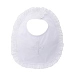 ESTAMICO Baby Girls Embroidered Cross Baptism Bib Infant Christening Outfits Gift