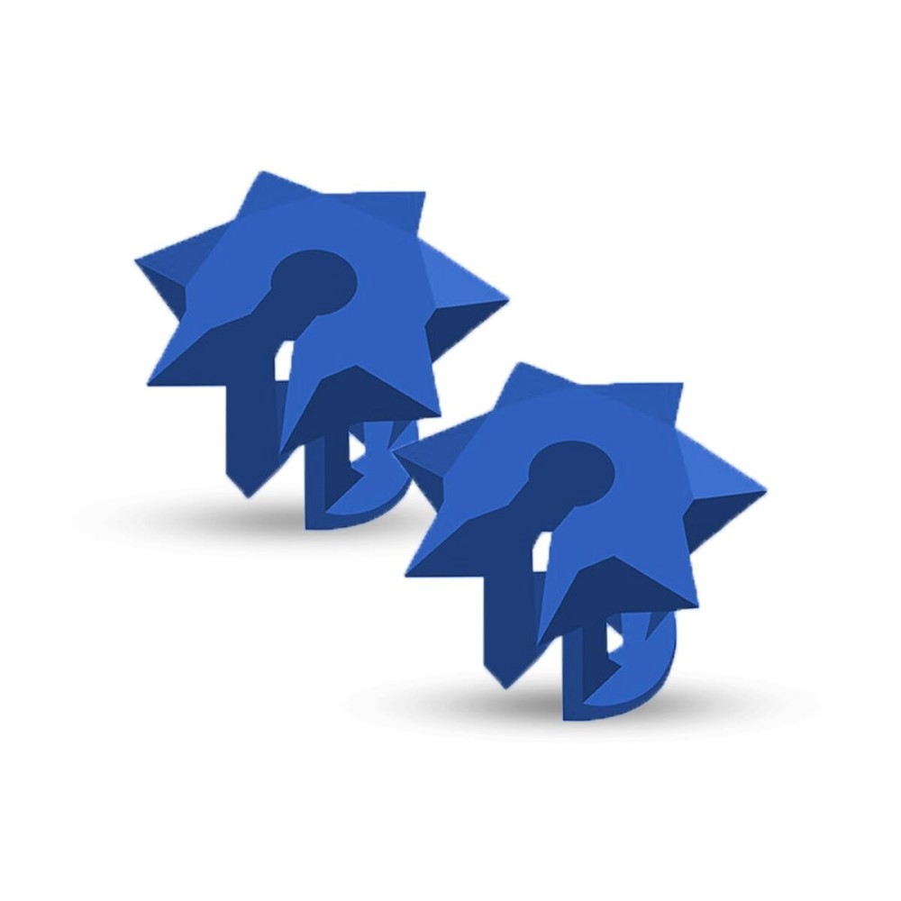 Bowmar Archery Nose Button, Extremely Light Weight, Creates Consistent Anchor Point, Two Sizes Included (Blue)