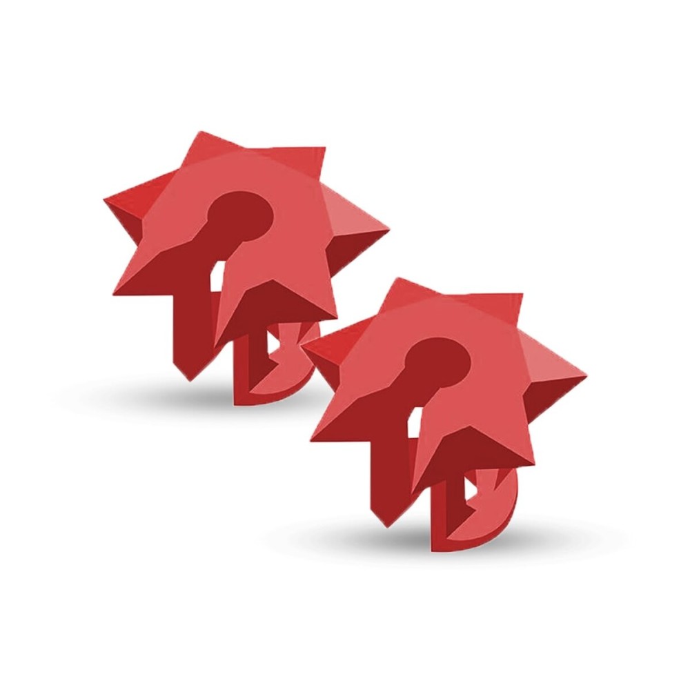 Bowmar Archery Nose Button, Extremely Light Weight, Creates Consistent Anchor Point, Two Sizes Included (Red)