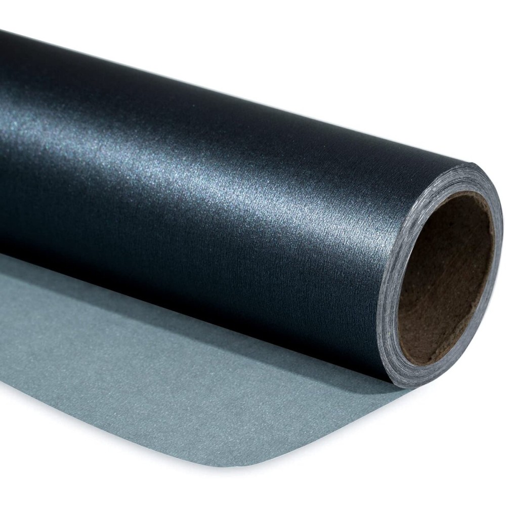 RUSPEPA Black Matte Wrapping Paper - 81.5 Sq Ft - Solid Color Pearly - Lustre Paper Perfect for Wedding,Birthday,Christmas,Baby Shower - 30 inches x 32.8 feet
