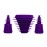 Hemper Plugs + Caps | Universal Cleaning Plugs for Glass Water Pipes and More | Fits Male & Female Joints | Leak-Proof Seal | Hassle-Free Cleaning | Durable, Reusable & Easy to Use - (Purple)