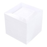 bUCLA 100PCS White Square Plastic Plates-6inch Disposable Cake Plates- Premium Hard Square Small Appetizer Plates for Wedding/Party