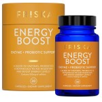 FRISKA Energy Boost Enzyme and Probiotics Supplement, Promotes Better Digestion and Energy for Men and Women, Gut Health, 30 Capsules