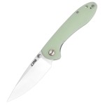 CJRB Feldspar Pocket Folding Knife Stonewash AR-RPM9 Steel Blade G10 Tactical Handle EDC Knives Green-Large (J1912)