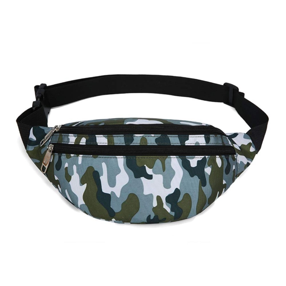 Fanny Pack for Men & Women, Fashion Waterproof Waist Packs with Adjustable Belt, Casual Bag Bum Bags for Travel Sports Running.(Camo Army Green)