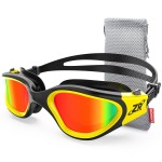 ZIONOR Swim Goggles, G1 Polarized Swimming Goggles UV Protection Leakproof Anti-fog Adjustable Strap for Adult Men Women (Polarized Mirror Red Lens)