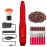 20000 RPM Electric Nail File Kit Portable Nail Drill Machine Professional Manicure Pedicure Kit with Sanding Bands,Nail Drill Bits and Brush for Acrylic Gel Nails-Red