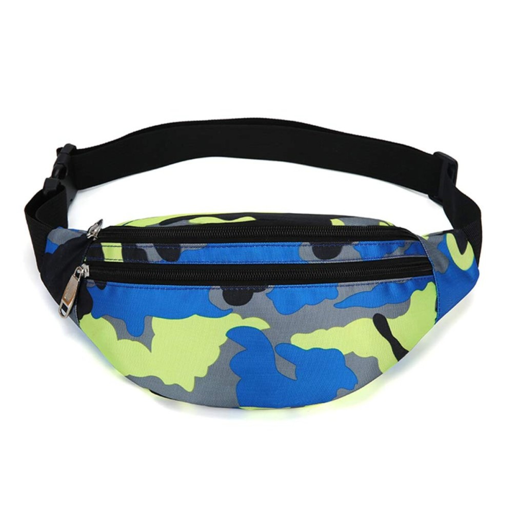 Fanny Pack for Men & Women, Fashion Waterproof Waist Packs with Adjustable Belt, Casual Bag Bum Bags for Travel Sports Running.(Camo Light Yellow)