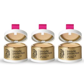 Style Edit Root Touch Up Powder, to Cover Up Dark Roots and Grays Between Salon Visits, Water Resistant, Non-Sticky, Compact And Mess-Free, Medium Blonde Hair Color (Pack of 3)