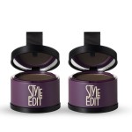 Style Edit Root Touch Up Powder for Dark Brown Hair | Covers Grays and Roots | Mineral-Infused Hairline Concealer - 2 Pack