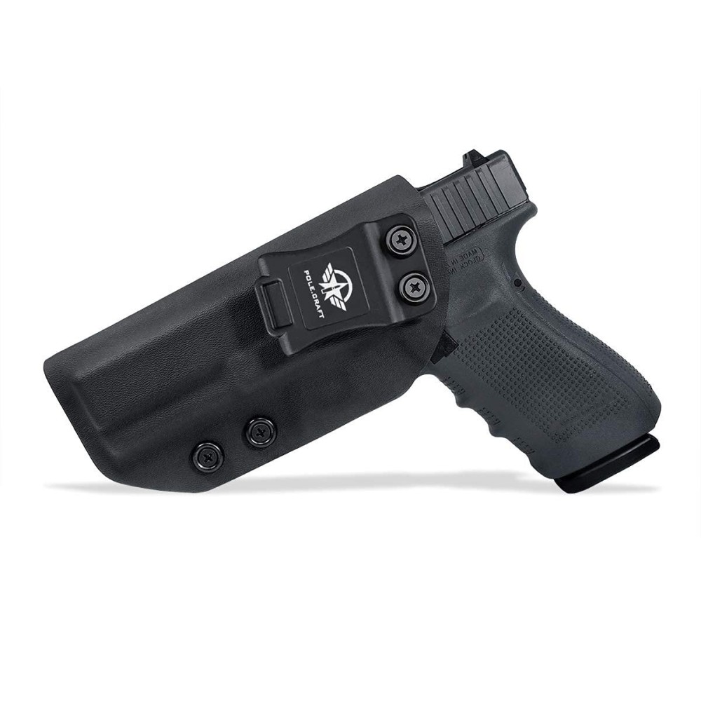 POLE.CRAFT Holster for Glock 20 21 22, IWB Kydex Fits: Glock 21 20 Gen 3 4 5 & Glock 22 Gen 5 Pistol - Inside Waistband Concealed Holster - G21 G20 G22 Gun Accessories (Black, Left)