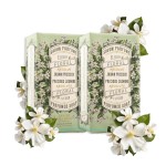 Panier des Sens - Jasmine Bar Soap 2x5.3 oz - Body & Hand Soap - Gentle Cleansing for Soft Skin - Moisturizing with Olive Oil - Vegan Friendly Milled Soap - 97% Natural Ingredients - Made in France