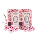Panier des Sens Cherry Blossom Shea butter natural bar soap, bath & body soap bars - Made in France 95% natural - 2 bars, 7oz/200g each