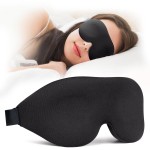 NEWVANGA Sleep Mask for Back and Side Sleeper, Block Out Light, Luxury Sleeping Eye Mask of 3D Night Blindfold, Zero Pressure Breathable Travel Eye Cover Black