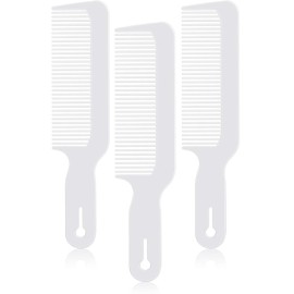 Boao 3 Pieces Barber Combs Flat Top Clipper Combs Hair Cutting for Flat Top and Clipper Cuts(White)