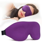 Sleep Mask, Blackout 3D Contoured Sleeping Eye Mask, Upgraded Eyelash Friendly Night Blindfold with Adjustable Strap, Lightweight Soft Eyeshade for Women Men, Concave Cup Eye Cover for Travel Nap