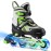 Gonex Inline Skates for Girls Boys Kids, Adjustable Skates Outdoor Blades Inline Roller Skates for Children Teens Women with Light Up Wheels for Indoor Outdoor Backyard Skating, Green S