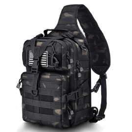 HAOMUK Tactical Sling Bag Pack Military Rover Shoulder Sling Backpack EDC Molle Assault Range Bag
