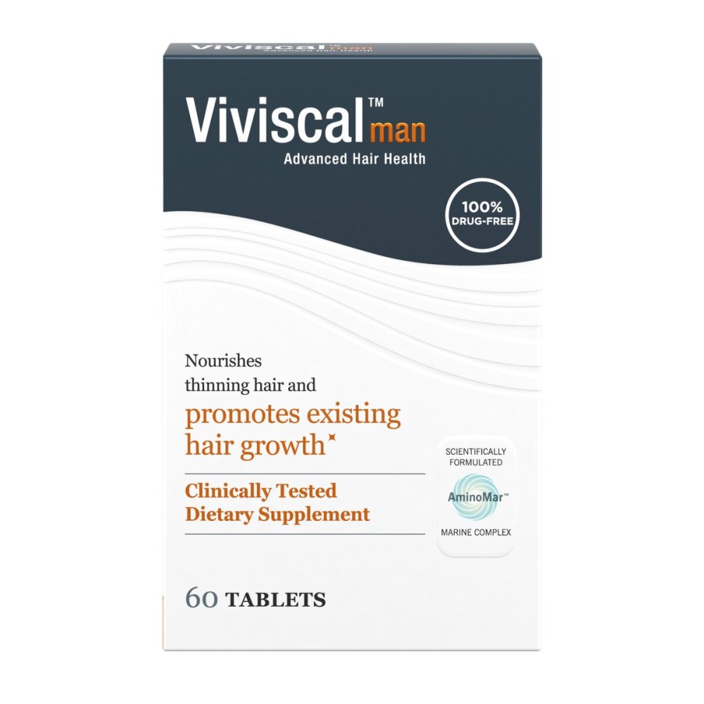 Viviscal Men\'s Hair Growth Supplements for Thicker Fuller Hair, Clinically Proven Collagen Complex, 60 Tablets 1 Month Supply