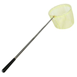 RESTCLOUD Bait Net and Fishing Landing Net with Telescoping Pole Handle Extends to 59 inches (Yellow)