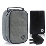 KIBAGA Travel Pill Organizer & Secure Medicine Storage Bag with Lock - Personal Container Box with Smell Control -Portable Water Proof Case for Vitamins, Supplements & First Aid