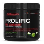 PEScience Prolific Pre Workout Powder for Men & Women with L-Citrulline Nitric Oxide Booster, Energy Powder & Nootropic for Focus - Preworkout Without Beta Alanine - 40 Scoops, Sour Green Apple