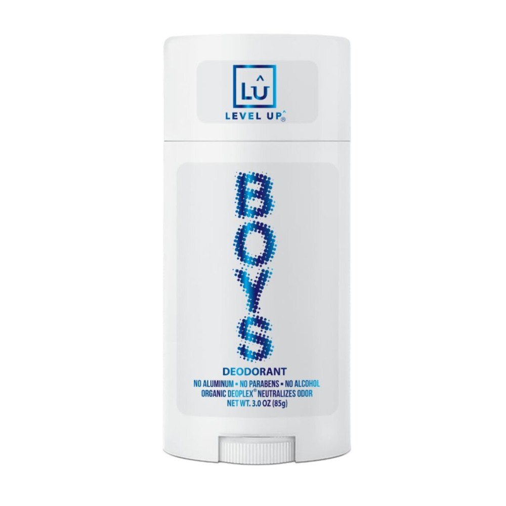 Level Up Boys Deodorant: Aluminum-Free, Alcohol-Free, Paraben-Free, 24 Hr Odor Protection, Clean Fresh Scent, Kids & Tweens, Made in the USA