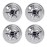NOKINS Golf Cart Hubcaps 8 Inch Set of 4, Club Car/Ezgo/Yamaha Tires Wheel Covers,Chrome Accessory & Accessories