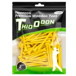 THIODOON Golf tees 2 3/4 inch Less Friction Wood Tees Training for Golfer Professional Natural Wood Golf tees Bulk 100 Count Golfing Tees