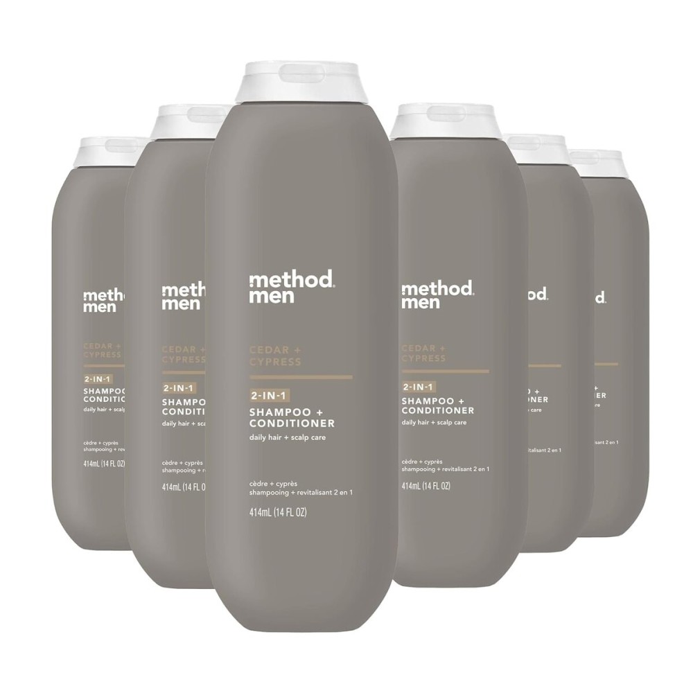 Method Men 2-in-1 Shampoo + Conditioner; Cedar + Cypress; Pack Of 6; Cedar & Cypress; 6 Count