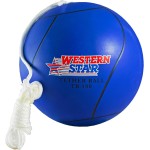 Western Star Soft Touch Classic Rubber Tetherball Ball and Rope Set - Multi Colored Tetherball with 2 Reinforced Ropes for Outdoor Games - Durable and Easy Grip Design - Ideal for Backyard Fun