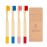 Virgin Forest Kids Bamboo Toothbrushes, Child Size Soft BPA Free Colored Safe Bristles (4 Pack)