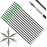 IRQ 20 Inch Crossbow Bolts and Crossbow Broadheads Set, Carbon Crossbow Arrows for Hunting and Outdoor Practice, 12 Green Arrows, 6 Broadheads(18 Pack)