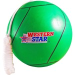 Western Star Soft Touch Classic Rubber Tetherball Ball and Rope Set - Multi Colored Tetherball with 2 Reinforced Ropes for Outdoor Games - Durable and Easy Grip Design - Ideal for Backyard Fun