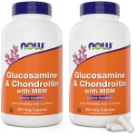 Now Glucosamine & Chondroitin with MSM, 300 Capsules (Pack of 2)